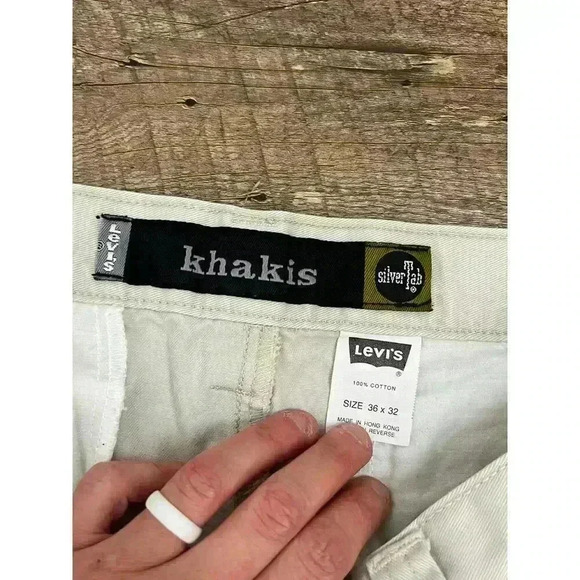 Vtg Levi's SilverTab Khakis Baggy Loose Men's 36X32 (36X27) Pants Y2K Skater - Picture 5 of 16